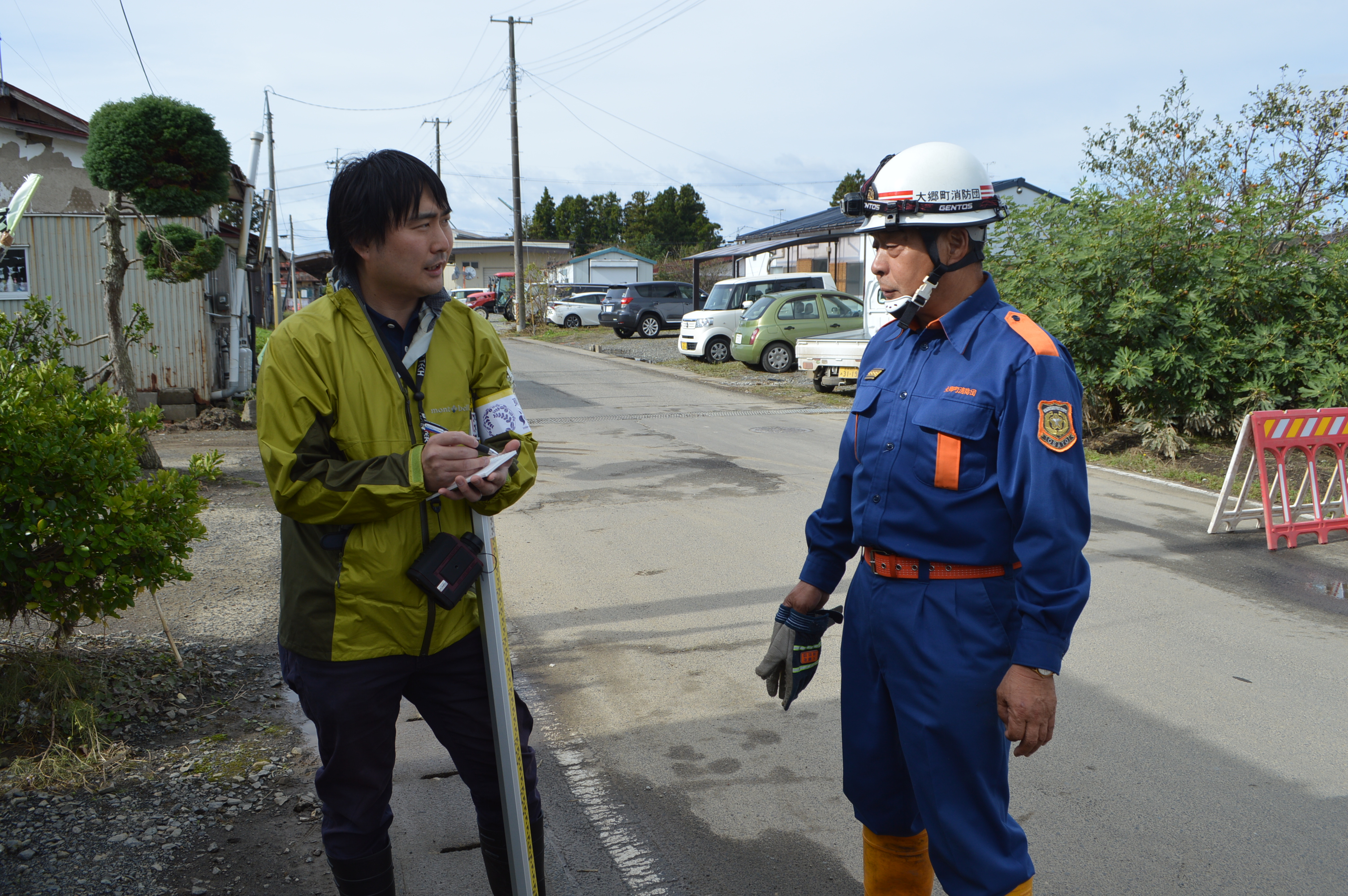 被災地での聞き取り調査