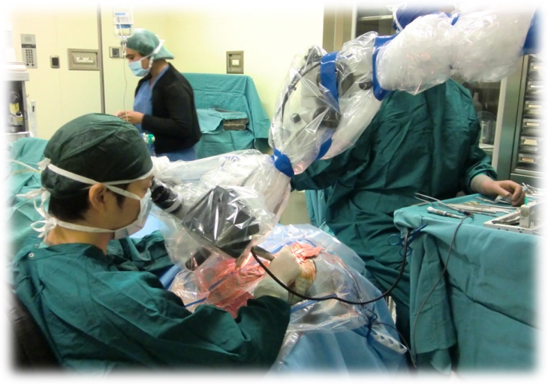 イタリア留学時代（ピアチェンツァ）。著者執刀症例。