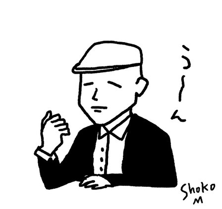 先生の似顔絵（卒業生が描いてくれたもの）