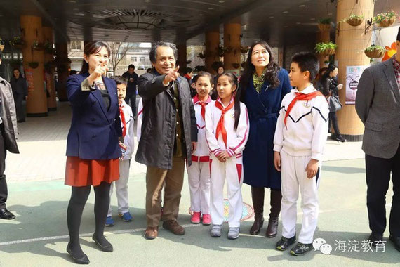 北京市の学校にて
