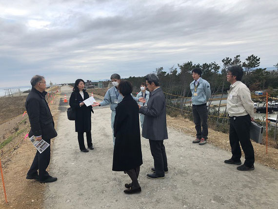 浜松市の防潮堤建設の現地調査を実施しました（科研費研究チーム）