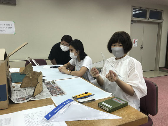古墳出土の埴輪の実測