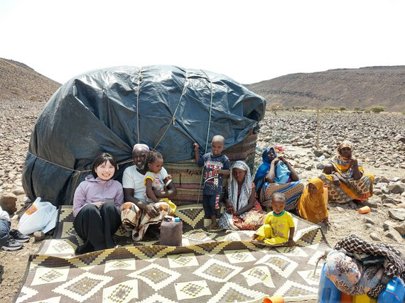 ジブチにて、遊牧民の生活調査での一枚
