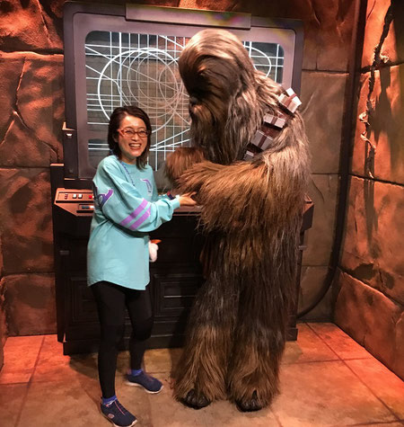 スターウォーズのチューバッカとの対面！