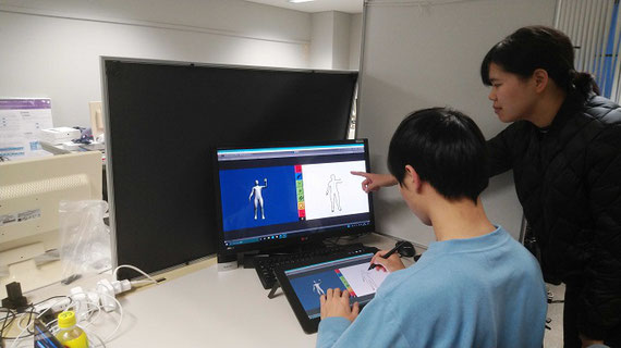 人体画スケッチ学習支援